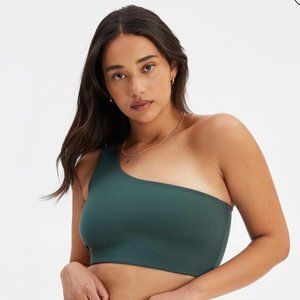 Girlfriend Collective Moss Bianca One Shoulder Bra Size S